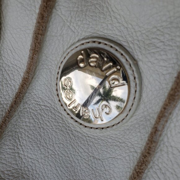 Charles David Mini White Leather Handbag Purse Y2K - Picture 3 of 11